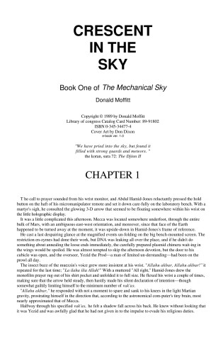 Cover of Crescent in the Sky 1
