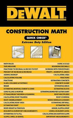 Book cover for Dewalt Construction Math Quick Check