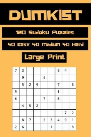 Cover of Dumkist 120 Sudoku Puzzles 40 Easy 40 Medium 40 Hard Large Print
