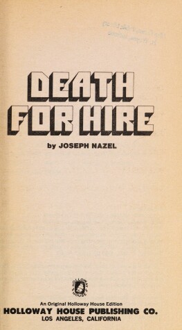 Book cover for Death for Hire
