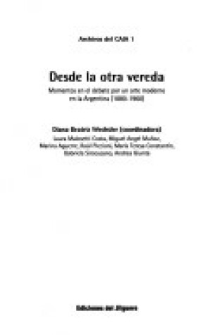 Cover of Desde la Otra Vereda