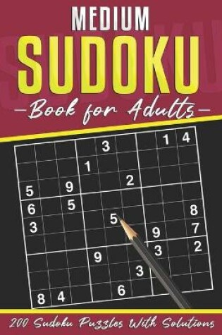 Cover of Medium Sudoku Book for Adults