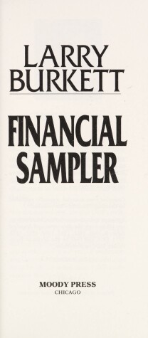 Book cover for Financial Sampler
