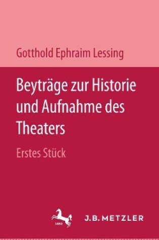 Cover of Beyträge zur Historie und Aufnahme des Theaters