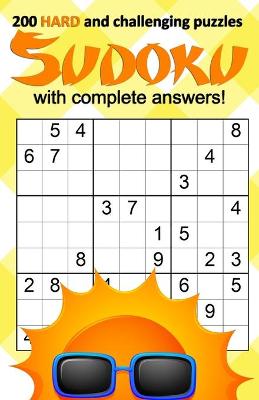 Book cover for 200 HARD and challenging Sudoku puzzles with answers