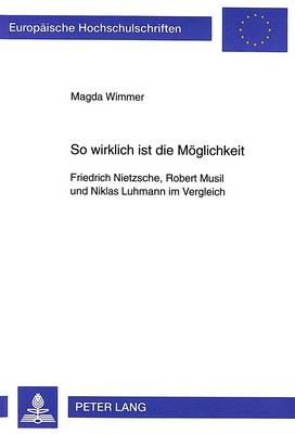 Book cover for So Wirklich Ist Die Moeglichkeit