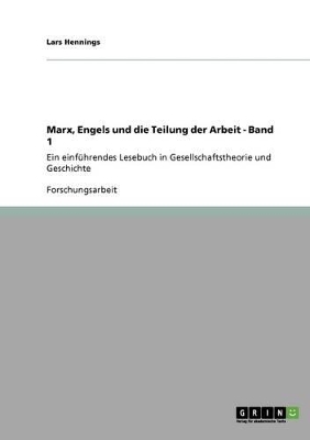 Book cover for Marx, Engels Und Die Teilung Der Arbeit - Band 1