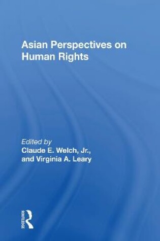 Cover of Asian Perspectives On Human Rights