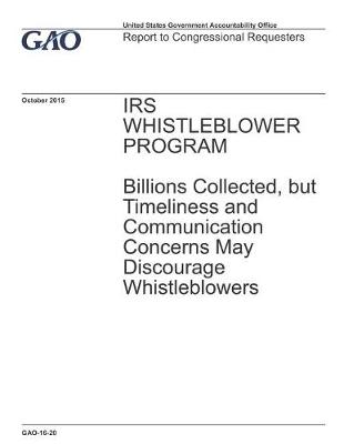 Book cover for IRS Whistleblower Program