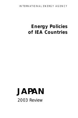 Cover of Energy Policies Japan: 2003 Review