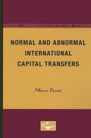 Cover of Normal and Abnormal International Capital Transfers