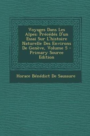 Cover of Voyages Dans Les Alpes