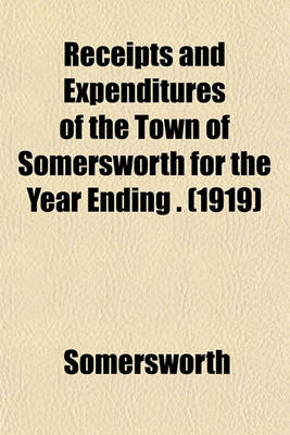 Book cover for Receipts and Expenditures of the Town of Somersworth for the Year Ending . (1919)