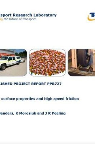 Cover of Road surface properties and high speed friction