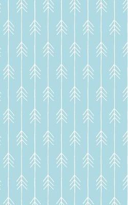 Book cover for Pale Blue Chevron Arrows - Lined Notebook with Margins - 5x8