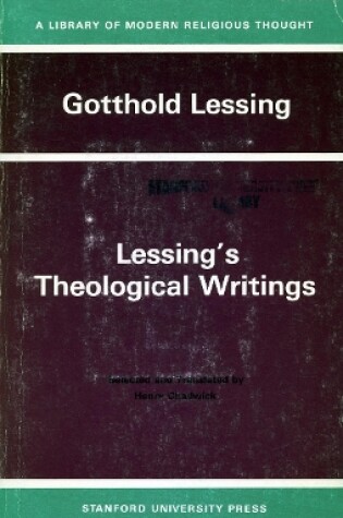 Cover of Lessing's Theological Writings