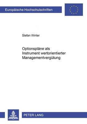 Cover of Optionsplaene ALS Instrument Wertorientierter Managementverguetung