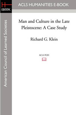 Book cover for Man and Culture in the Late Pleistocene