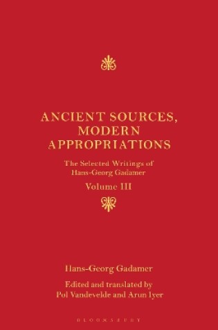 Cover of Ancient Sources, Modern Appropriations
