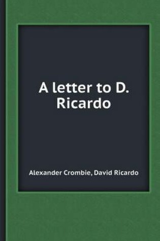 Cover of A Letter to D. Ricardo