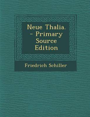 Book cover for Neue Thalia. - Primary Source Edition