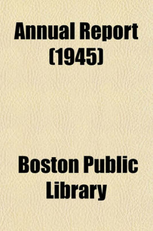 Cover of Annual Report (1945)