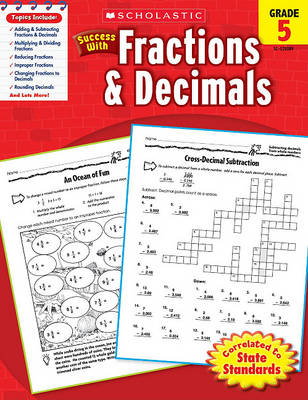 Book cover for Scholastic Success with Fractions & Decimals: Grade 5 Workbook