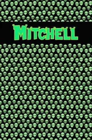 Cover of 120 Page Handwriting Practice Book with Green Alien Cover Mitchell