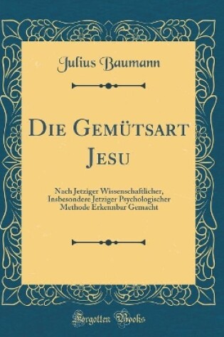 Cover of Die Gemutsart Jesu