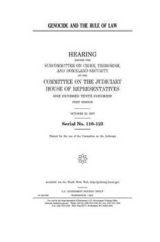 Cover of Genocide and the rule of law