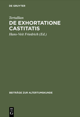 Book cover for De exhortatione castitatis