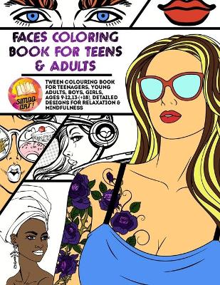 Book cover for Faces Coloring Book for Teens & Adults