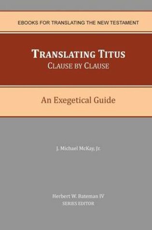 Cover of Translating Titus Clause by Clause