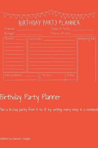 Cover of Birthday Party Planner