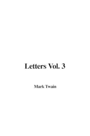Cover of Letters Vol. 3