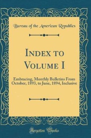 Cover of Index to Volume I