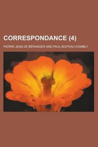 Cover of Correspondance (4)