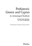 Book cover for Prehistoric Greece and Cyprus