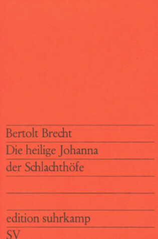 Cover of Die heilige Johanna der Schlachthofe