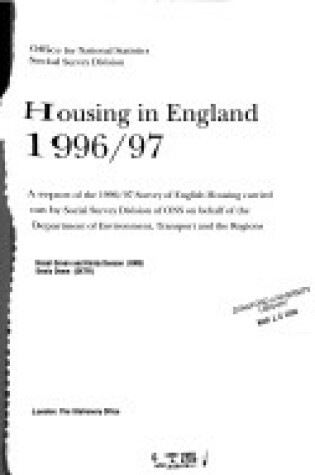 Cover of A Housing in England