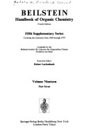 Cover of Beilstein Handbook of Organic Chemistry, Fourth Edition / Beilsteins Handbuch Der Organischen Chemie, 4. Auflage