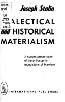 Book cover for Dialectical and Historical Materialism