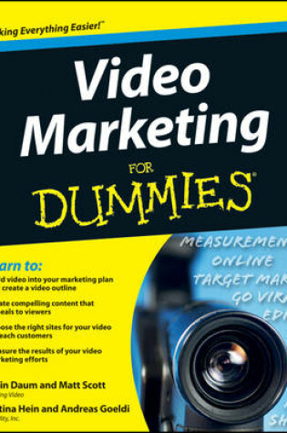 Cover of Video Marketing For Dummies