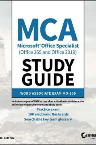 Cover of MCA Microsoft Office Specialist (Office 365 and Office 2019) Study Guide