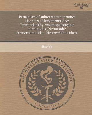 Book cover for Parasitism of Subterranean Termites (Isoptera