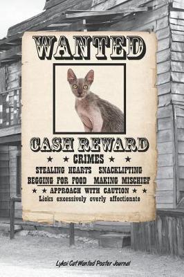 Book cover for Wanted Cat Lykoi Notebook