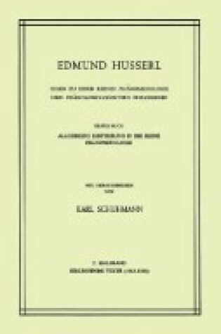 Cover of Ideen zu Einer Reinen Phanomenologie und Phanomenologischen Philosophie