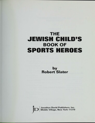 Book cover for The Jewish Child's Book of Sports Heroes