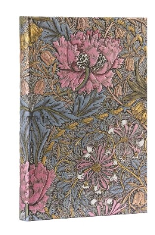Cover of Morris Pink Honeysuckle (William Morris) Mini Hardback Address Book (Elastic Band Closure)