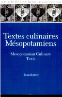 Cover of Textes Culinaires Mesopotamiens